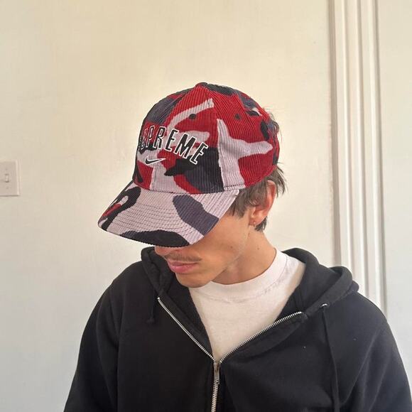 SS22 Supreme X Nike 6 Panel Cord Corduroy Baseball Hat Cap - Picture 8 of 8